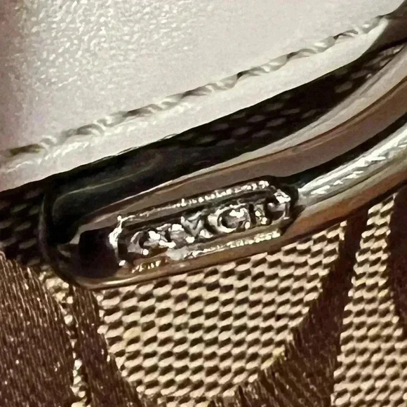 Coach Purse 3577 White Signature Monogram Tote Bag Vintage 2005 - Picture 2 of 8